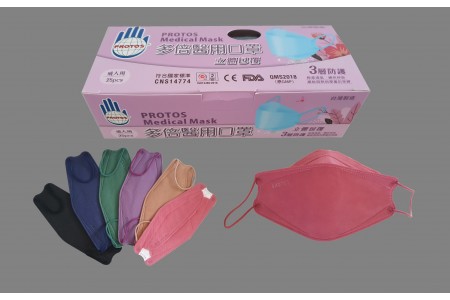 台灣製-4D魚形醫用口罩(多倍)雙鋼印